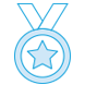 graphic star medal